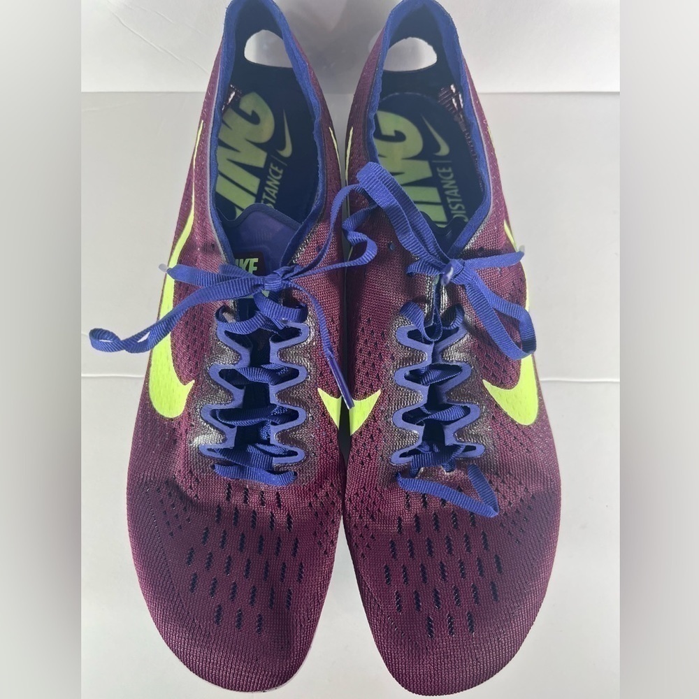 NIKE Zoom Matumbo 3 Track Racing Distance Bordeax/Lime Size 11.5
